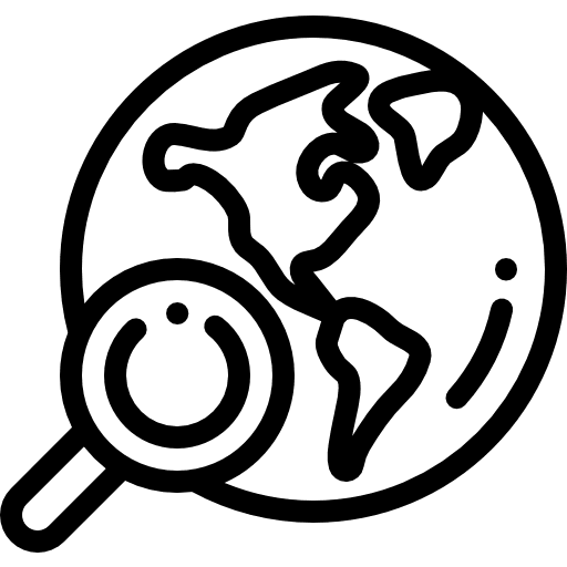 World loupe earth miscellaneous icon