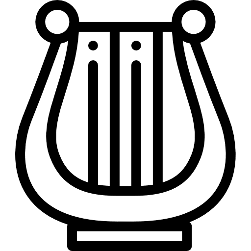 Harp music musical instrument ancient icon