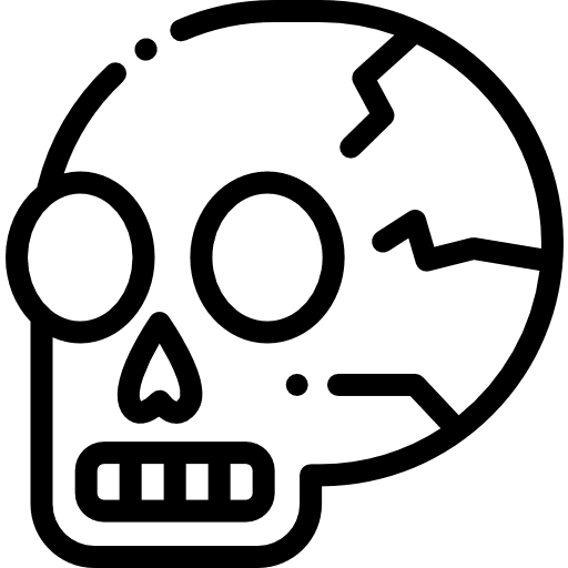 Skull healthcare and medical antropology head icon