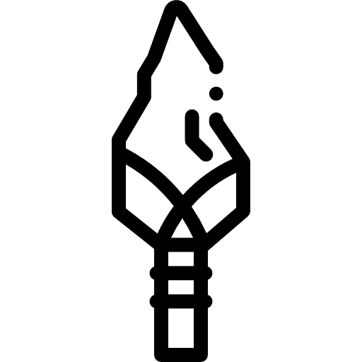 Stone age hand axe paleonthology prehistoric icon