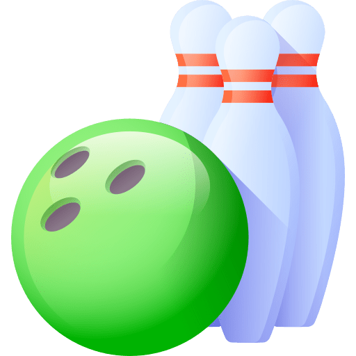 Bowling sports and competition ball gaming icon