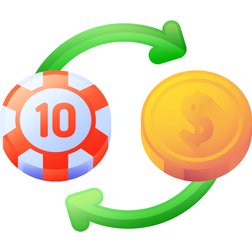 Exchange chip casino commerce icon