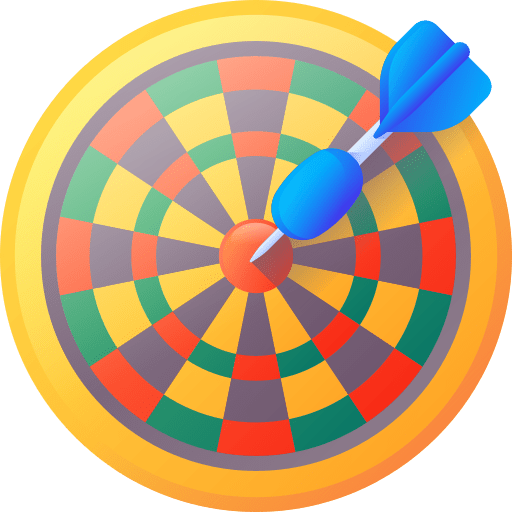 Dart targeting gaming arrow icon