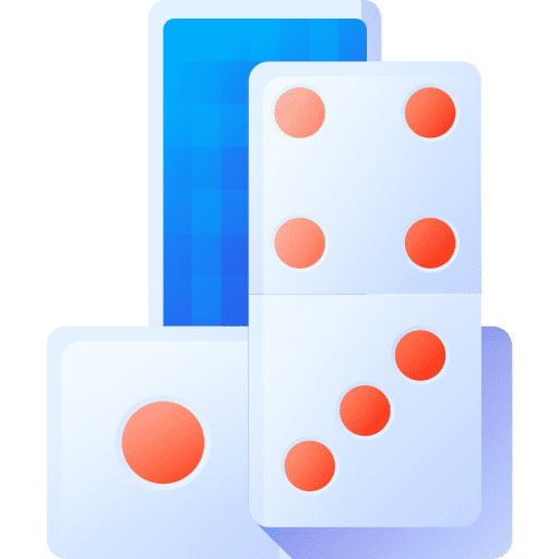 Domino pieces entertainment game icon