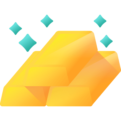 Gold ingots business and finance gold ingots bank icon