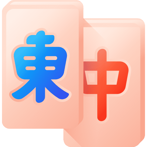 Mahjong chinese board game entertainment icon