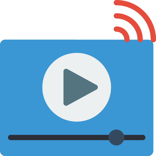 Streaming video player video play electronics icon