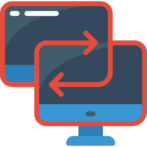 Sync monitor computer device icon