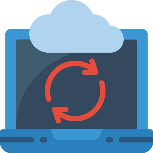 Laptop computer refresh electronics icon