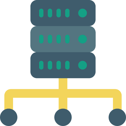 Server hosting network multimedia icon