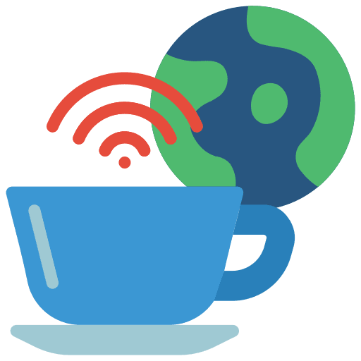 Coffee food and restaurant wifi hot drink icon