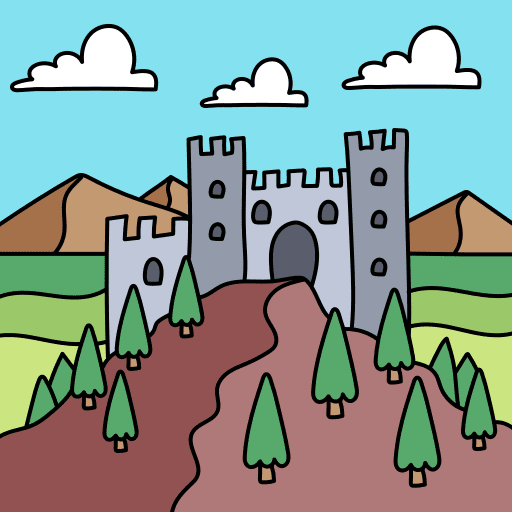 Castle nature landscape castle icon Castle nature landscape castle icon