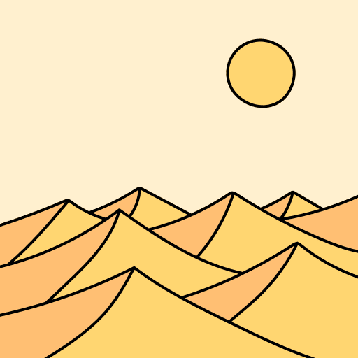 Desert nature desert outdoors icon