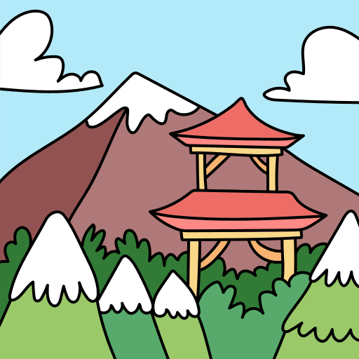 Landscape pagoda outdoors temple icon Landscape pagoda outdoors temple icon