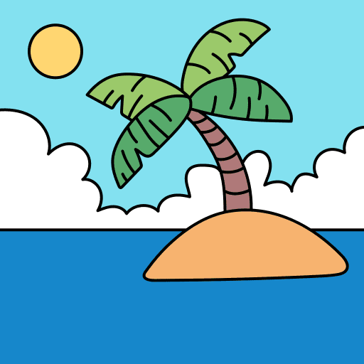 Island summer tropical island icon Island summer tropical island icon