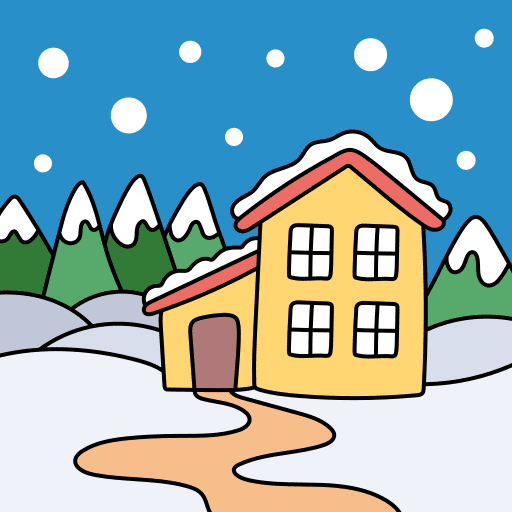 Landscape winter snow outdoors icon Landscape winter snow outdoors icon