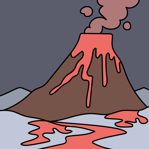 Volcano outdoors volcano scenery icon Volcano outdoors volcano scenery icon
