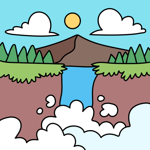 Waterfall waterfall outdoors scenery icon Waterfall waterfall outdoors scenery icon