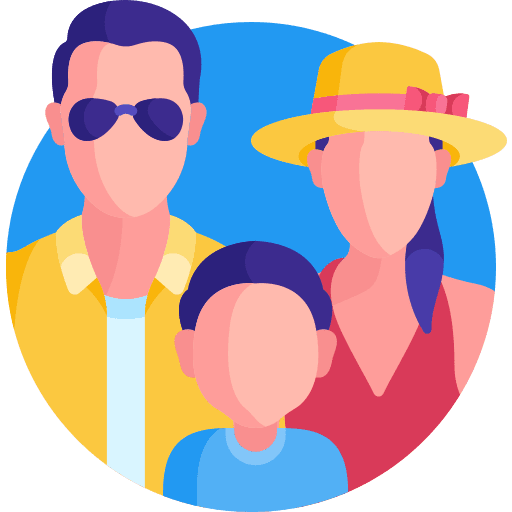 Family tourists dad people icon