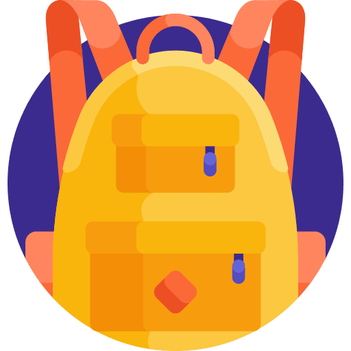Backpack luggage bags travel icon