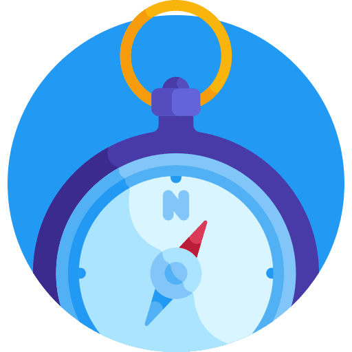 Compass direction maps and location location icon