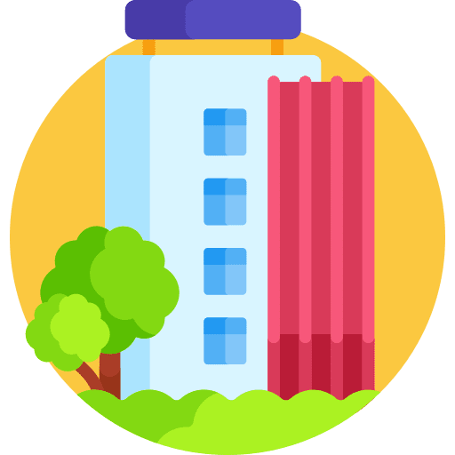 Hotel buildings hostel holidays icon