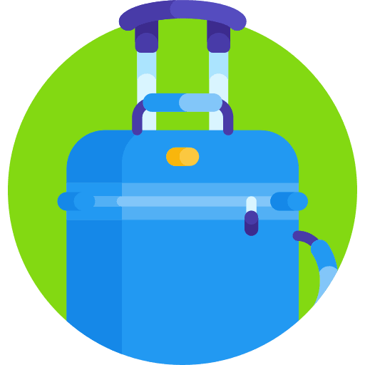Luggage suitcase baggage hotel icon