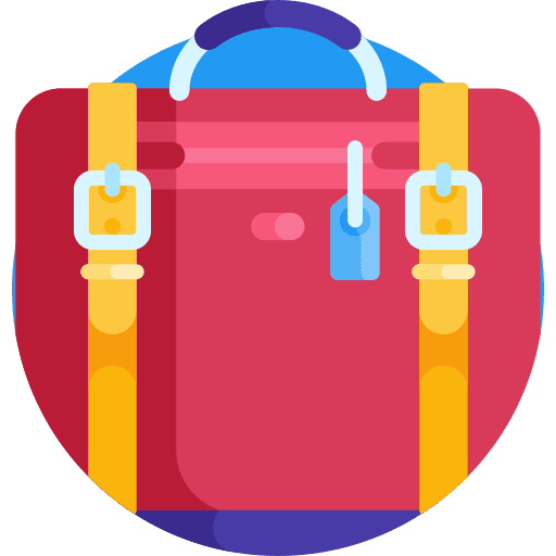 Luggage transport trolley room service icon