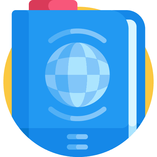 Passport passport identification files and folders icon