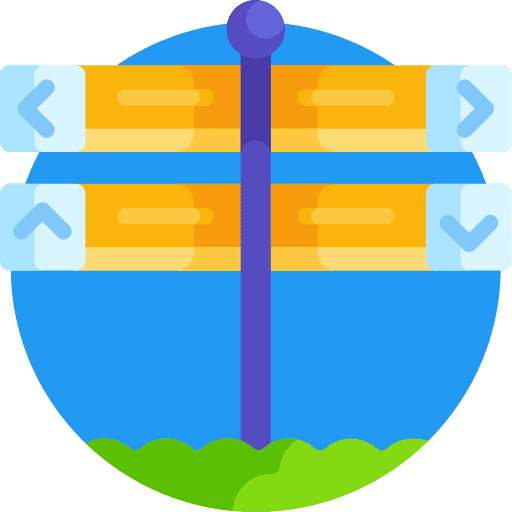 Sign sign panel direction icon