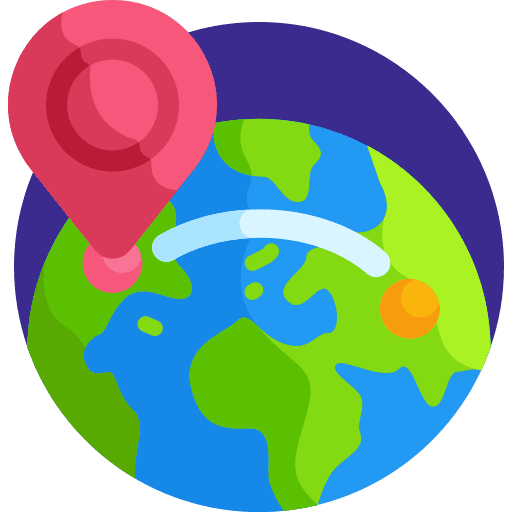 Travel placeholder earth planet earth icon