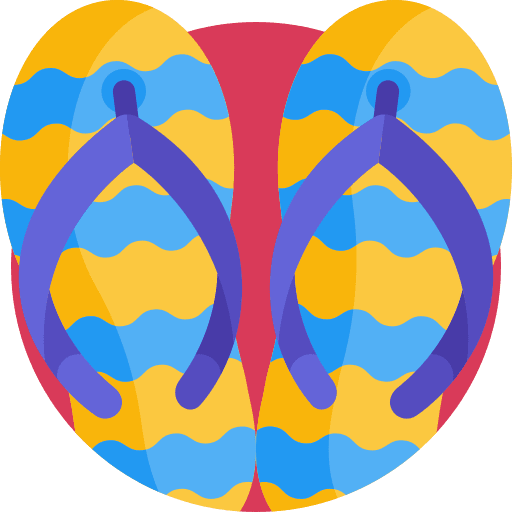 Flip flops slipper slippers shoes icon