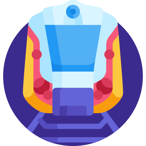 Train public metro transport icon