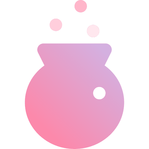 Magic pot poison boiling halloween icon