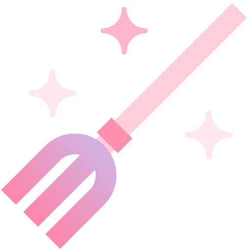 Witch broom halloween magic broom costume icon