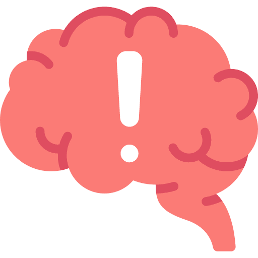 Brain alert brain body organ icon