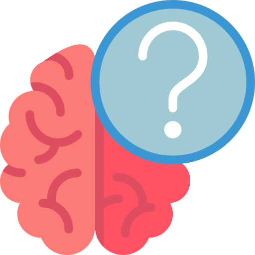 Brain medical question mark healthcare and medical icon