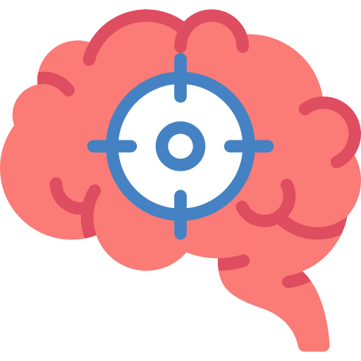 Brain healthcare and medical education brain anterior icon
