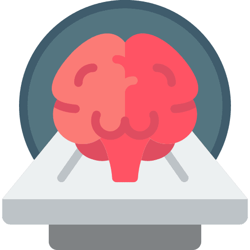 Brain scan user neurology icon