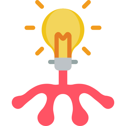 Lightbulb thought node lightbulb icon