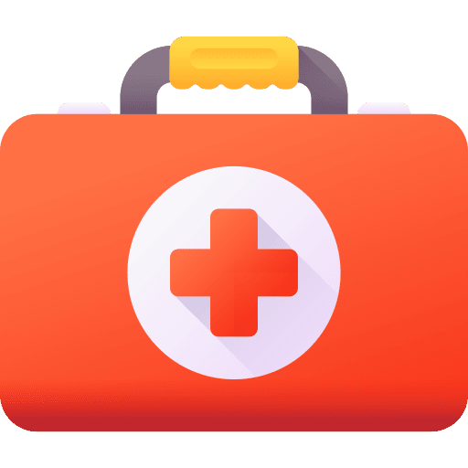First aid kit emergency healthcare medical icon