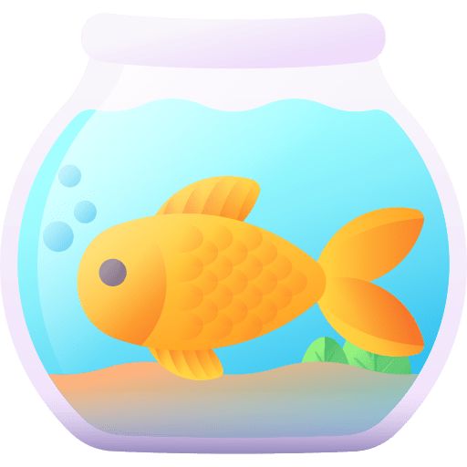 Fish bowl aquarium fish pet shop icon
