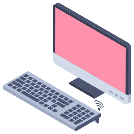 Desktop computer desktop keyboard computer monitor icon