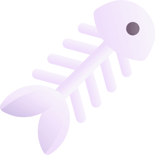 Fish bone bones skeleton animals icon Fish bone bones skeleton animals icon