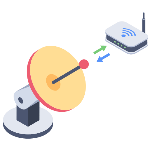 Satellite satellite networking signal icon Satellite satellite networking signal icon