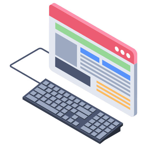 Web page interface keyboard computing icon Web page interface keyboard computing icon