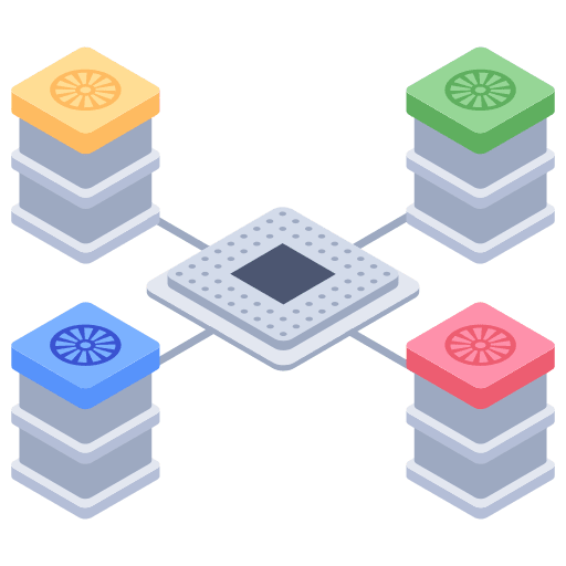 Database management technology multimedia files icon Database management technology multimedia files icon