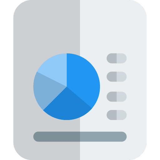 Pie chart business and finance chart statistics icon