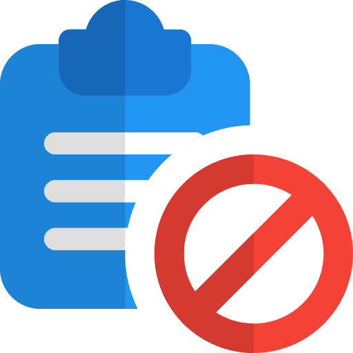 Banned files and folders pencil education icon
