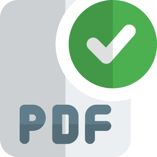 Checked type pdf portable document format icon